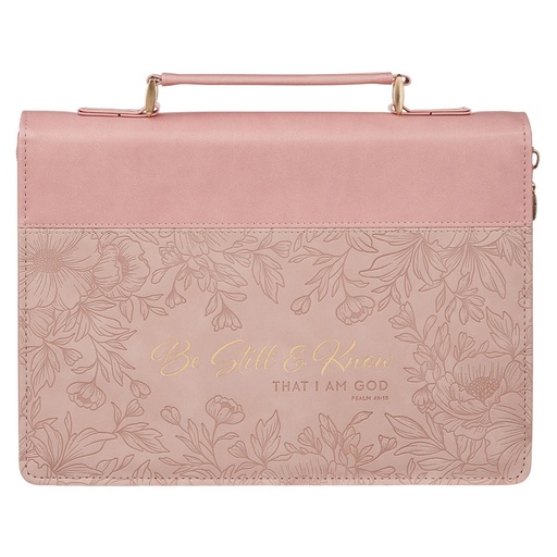 [BBM898] Bible Case Medium Be Still and Know Pink Floral