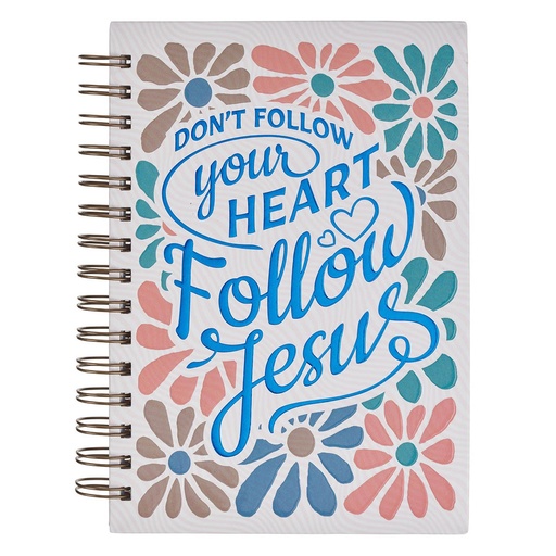 [JLW334] Journal Spiral Follow Jesus Pink Blue