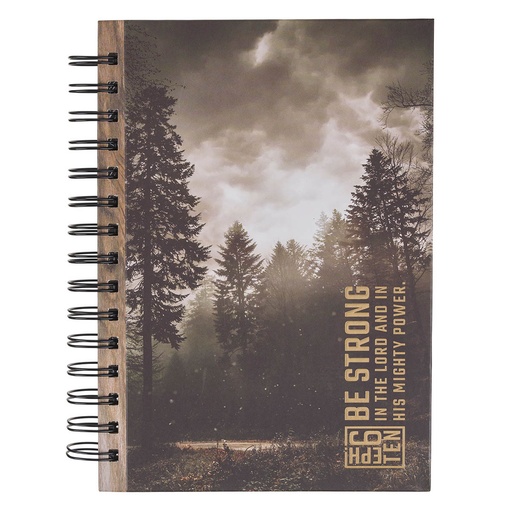 [JLW335] Journal Spiral Brown Be Strong Eph. 6:10