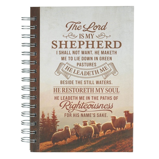 [JLW336] Journal Spiral Brown The Lord Is My Shepherd Ps. 23:1-3