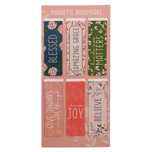 [MGB159] Magnetic Bookmark Set Blessed Joy Believe