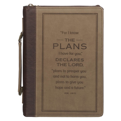 [BBL867] Bible Case Large Plans Cocoa Brown and Taupe 