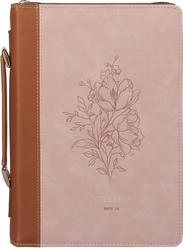 [BBL870] Bible Case Large Trust Mottled Blush Faux Leather