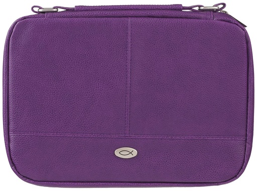 [BBXL879] Bible Case XL Organiser Two-Fold Purple Faux Leather  