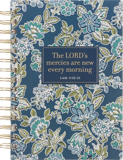 [JLW267] Journal Morning Mercies Blue and Green Floral