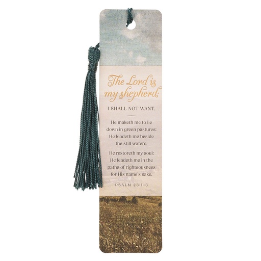 [TBM121] Tassel Bookmark Psalm 23 Serene Pasture 