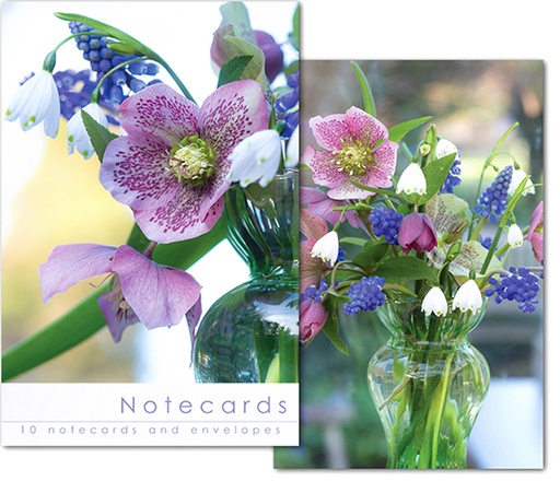[W139BLT] Notecards: Hellebore arrangement