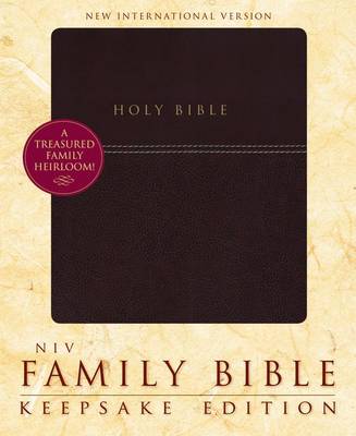 [9780310438120] NIV Family Bible Keepsake Edition Burgundy I/L