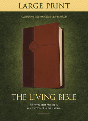 [9781414378589] Living Bible Large Print TuTone Brown/Tan