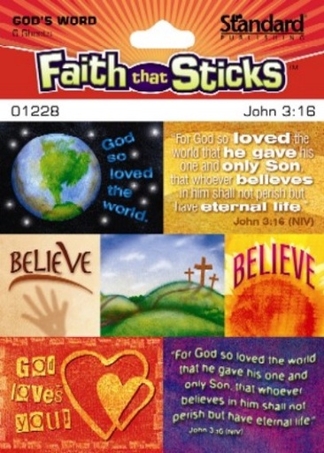 [9781414394466] Sticker John 3:16