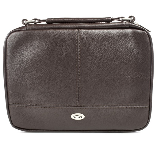 [BBM457] Bible Case Brown Two-Fold LuxLeather Oragnizer Medium