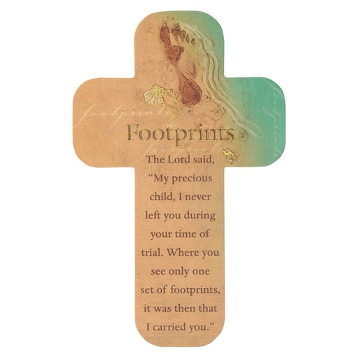 [BMC107SINGLE] BMK Footprints Cross Bookmark SINGLE