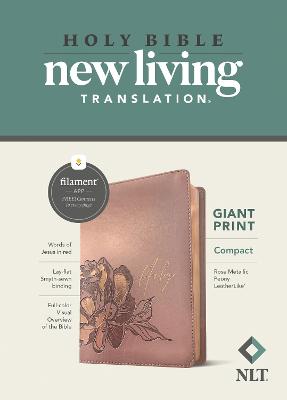 [9781496460622] NLT Compact Giant Print Bible Filament Enabled Rose