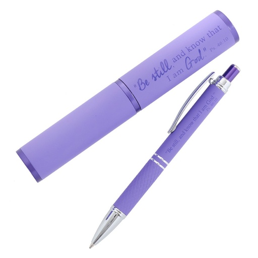 [PEN278] Pen & Case Set Be Still And Know Purple