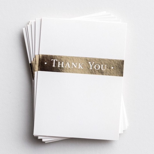 [71942] Trend Notes Thank You Gold Strip -10 Pack