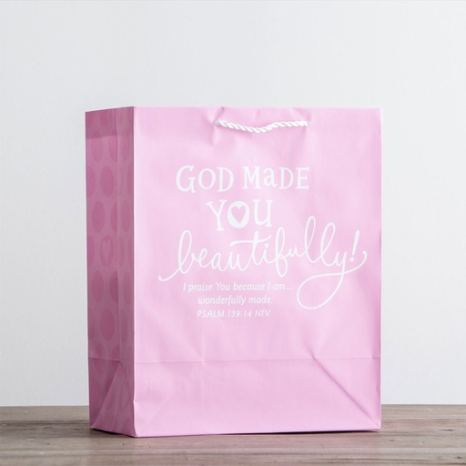[79729] Gift Bag God Made You Pink Large