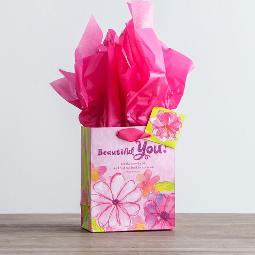 [88493] Gift Bag Beautiful You Small Pink/Yellow