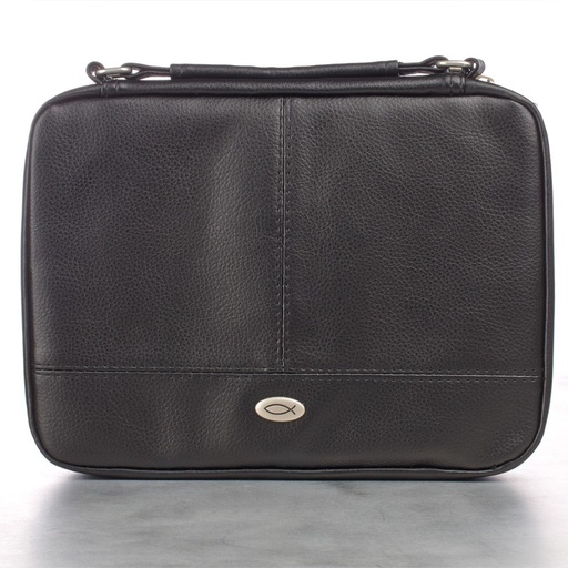 [BBXL456] Bible Case Black Two-Fold Luxleath X-Lrg