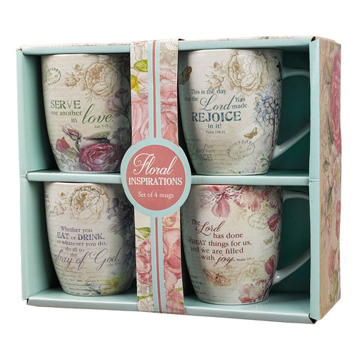 [MUGS07] Mug Set Floral Range 4/Set