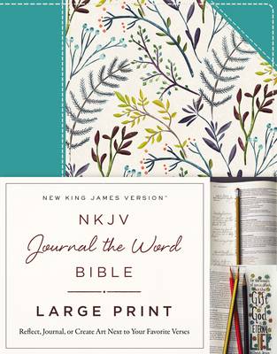 [9780718090913] NKJV Journal The Word Large Print Hardcover Blue Floral