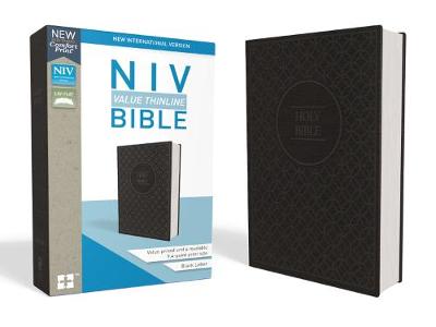 [9780310448440] NIV Value Thinline Bible Gray/Black I/L