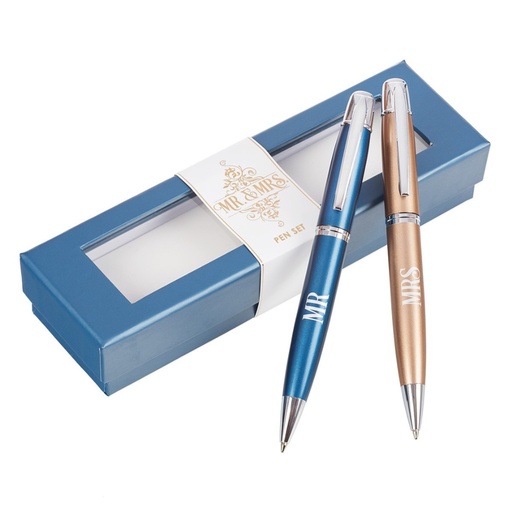 [PNST14] Pen Set: Mr & Mrs Gold & Silver