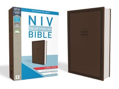 [9780310448532] NIV Value Thinline Bible Large Print Brown I/L