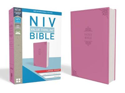 [9780310448563] NIV Value Thinline Bible Large Print Pink I/L