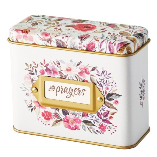 [TIN009] Promise Cards In Tin My Prayers Floral