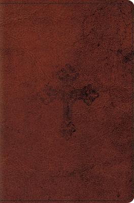 [9781433540523] ESV Bible Compact Trutone Walnut Weathered Cross