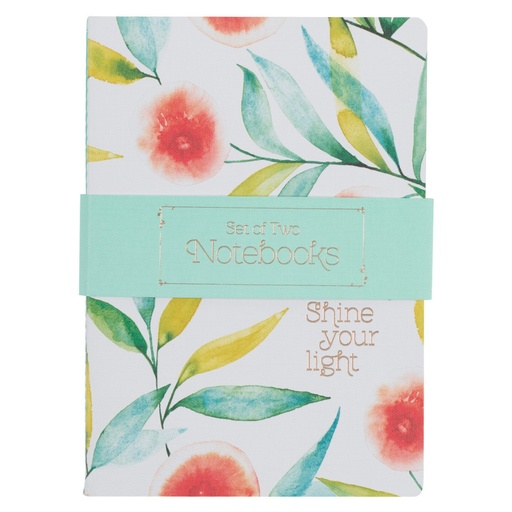 [HFNBS052] Notebook Set Shine Your Light 2/Pk Orange Blossoms