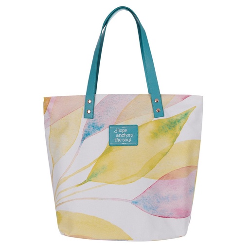 [HFTOT145] Tote Bag Hope Anchors The Soul Citrus Leaves Canvas