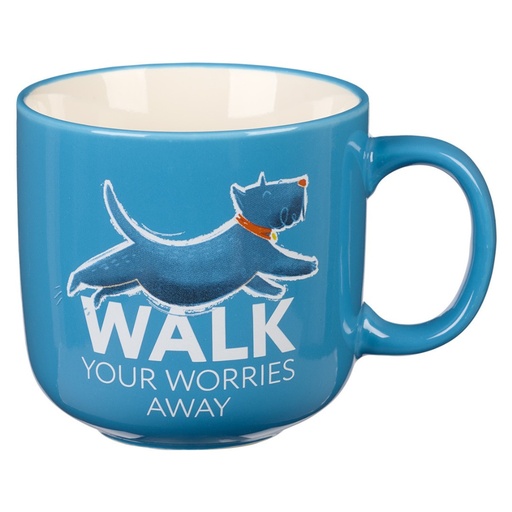 [FSMUG875] Mug Walk Your Worries Away Blue