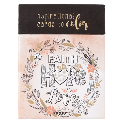 [CBX010] Faith Hope Love: Boxed Adult Colouring Cards