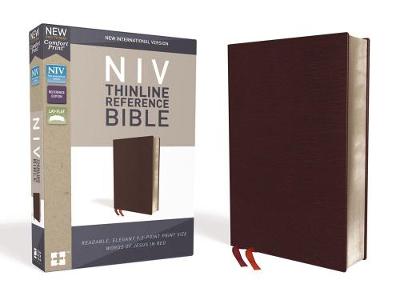 [9780310449638] NIV Thinline Reference Bible Burgundy Bonded Leather