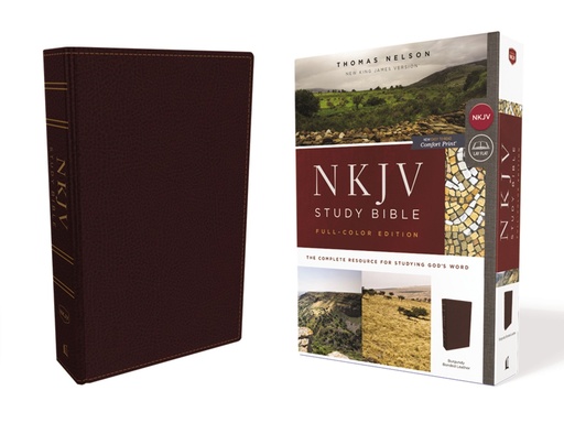 [9780785220664] NKJV Study Bible Full-Colour Burgundy B/L