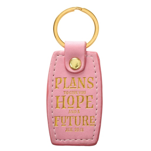 [KLL012] Keyring LuxLeather Hope and Future - Jeremiah 29:11