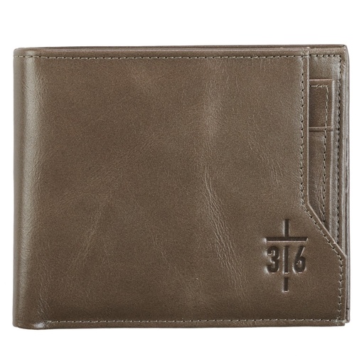 [WT129] Wallet Leather Cross John 3:16