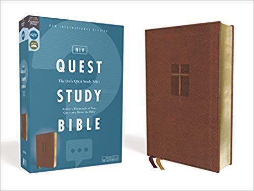 [9780310450849] NIV Quest Study Bible Brown Leathersoft