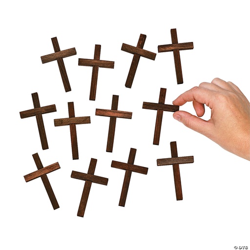 [27/468PACK] Wooden Cross Miniature 12 Pack