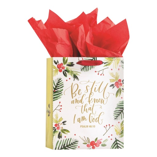 [J0728] Gift Bag Christmas Medium Be Still