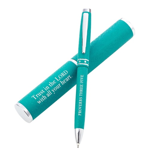 [PEN290] Pen & Case Blue Trust In The Lord