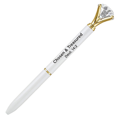 [D1055F] Gem Pen Chosen & Treasured White