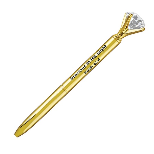 [D1051F] Gem Pen Precious In His Sight Gold