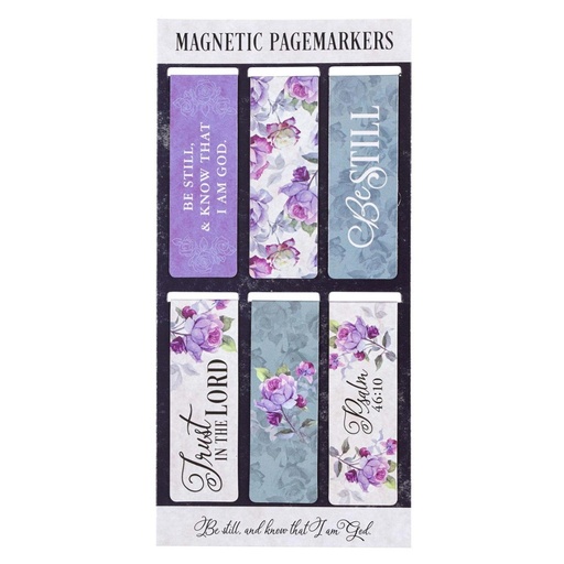 [MGB058] Pagemarker Magnetic Be Still Purple Floral