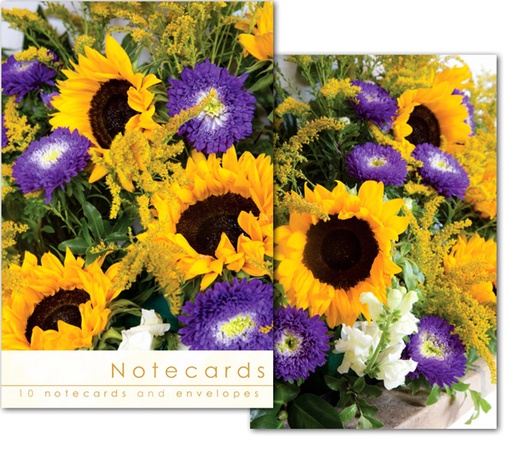 [W148BLT] Notecards: Sunflower Arrangements