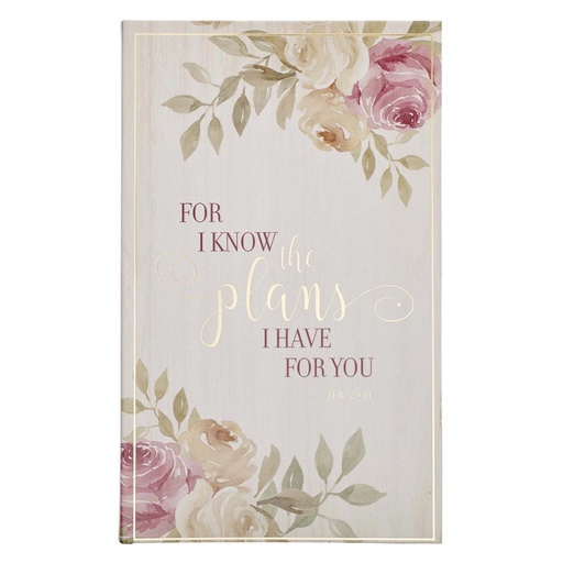 [JL478] Journal For I Know The Plans Floral Flexcover