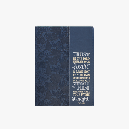 [JL482] Journal Classic Trust In The Lord Blue Luxleather
