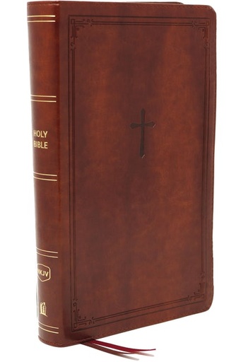 [9780785233596] NKJV End-Of-Verse Ref Bible Persl Size L/P Brown I/L