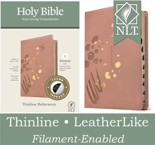 [9781496445230] NLT Thinline Ref Bible Filament Enabled Pink Indexed